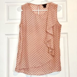 Ann Taylor Sleeveless Pink Blouse
